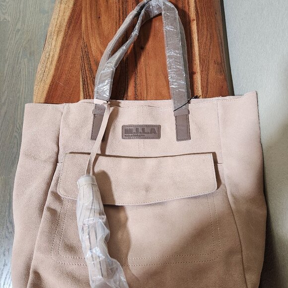 M.I.L.A. Luxury Suede Leather Tote - NWT - Picture 1 of 7